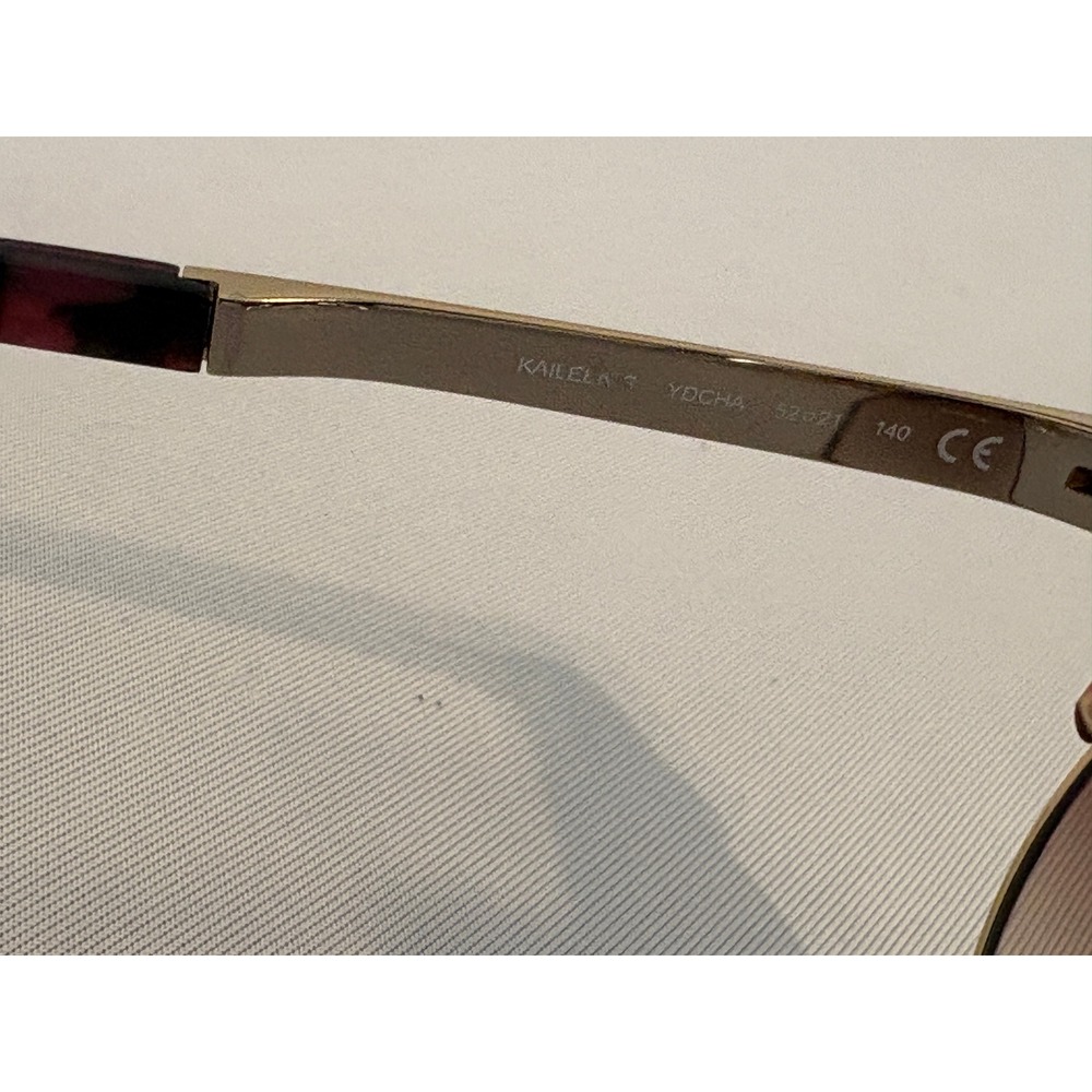 Kate Spade Hello Sunshine Dark Purple Gold Round Gradient Cat Eye Sunglasses - Picture 10 of 15